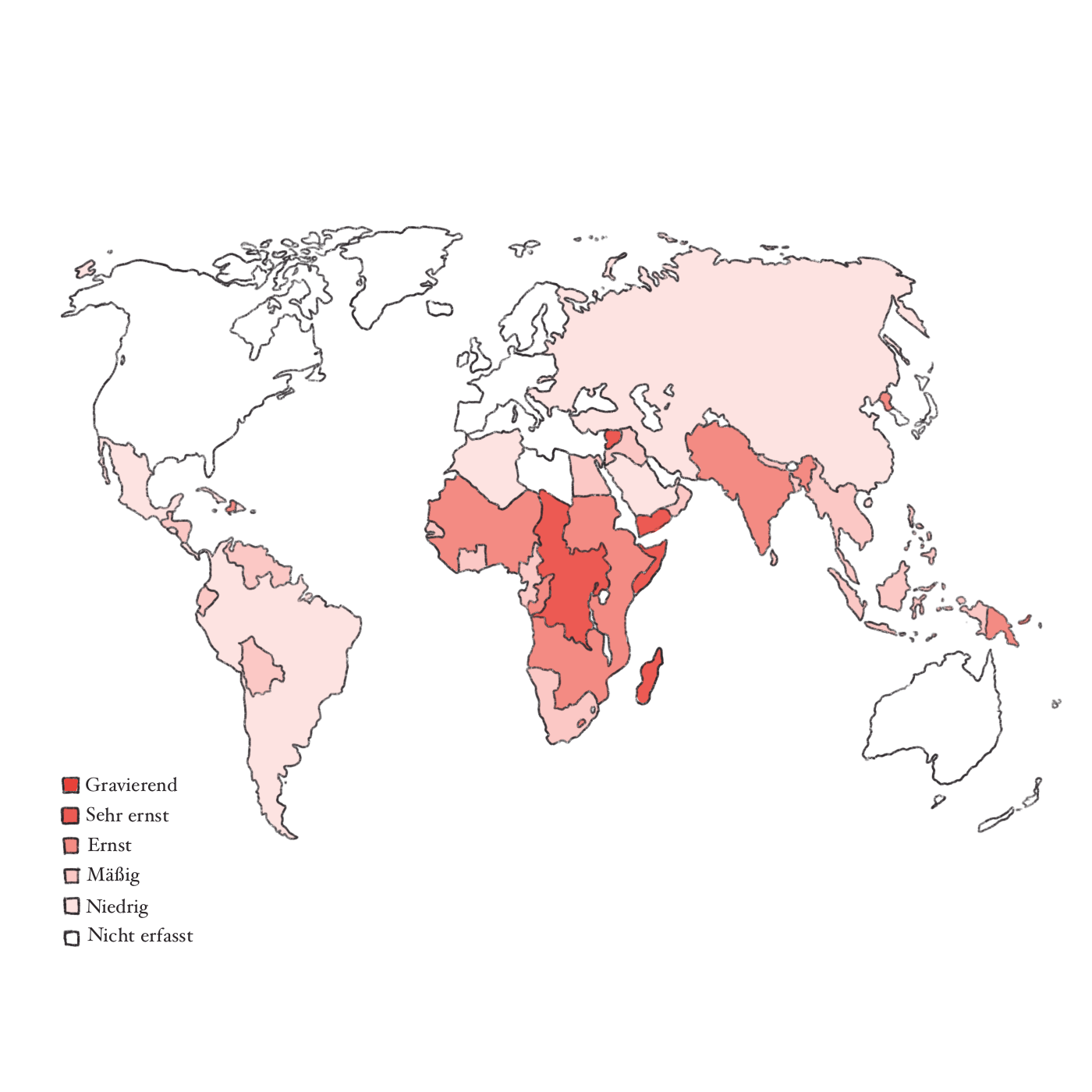 Karte des Welthungers