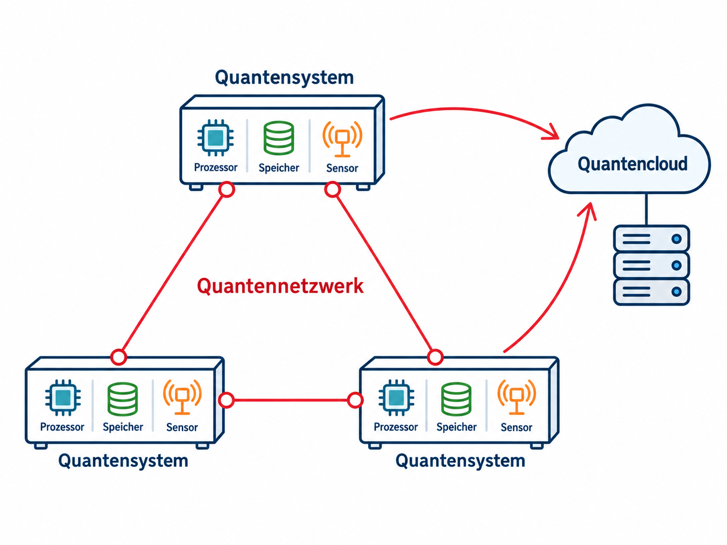 Quantencomputer vernetzen sich
