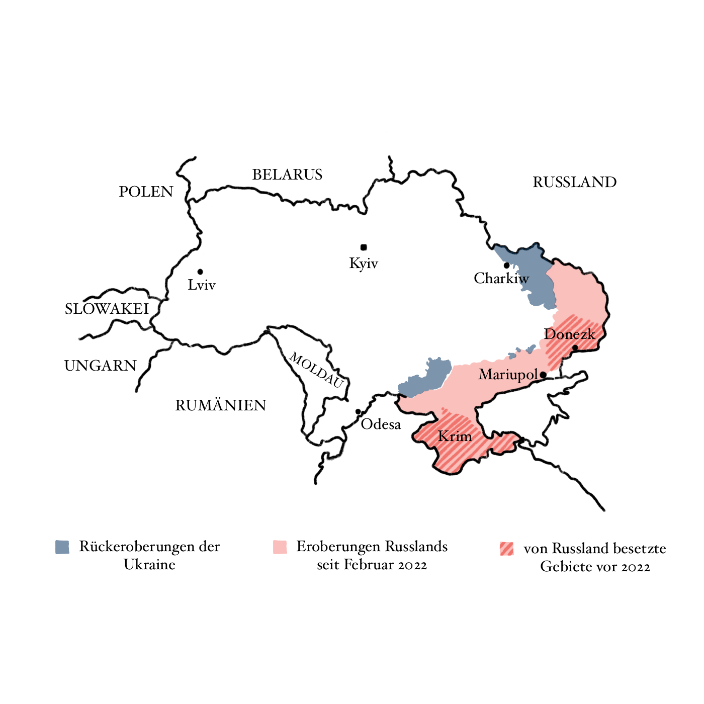 Karte Konflikt Ukraine Russland