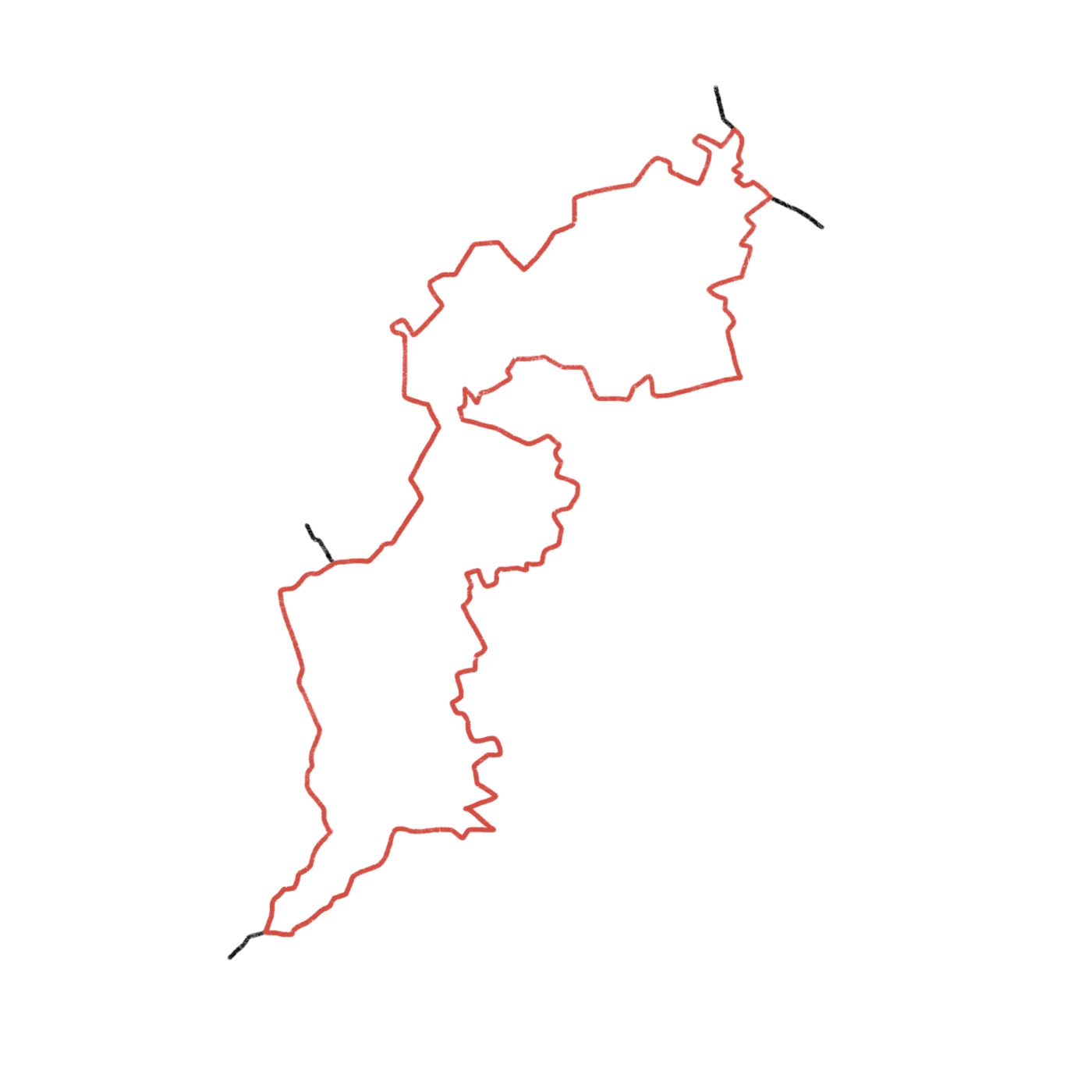 Umrisse des Burgenland